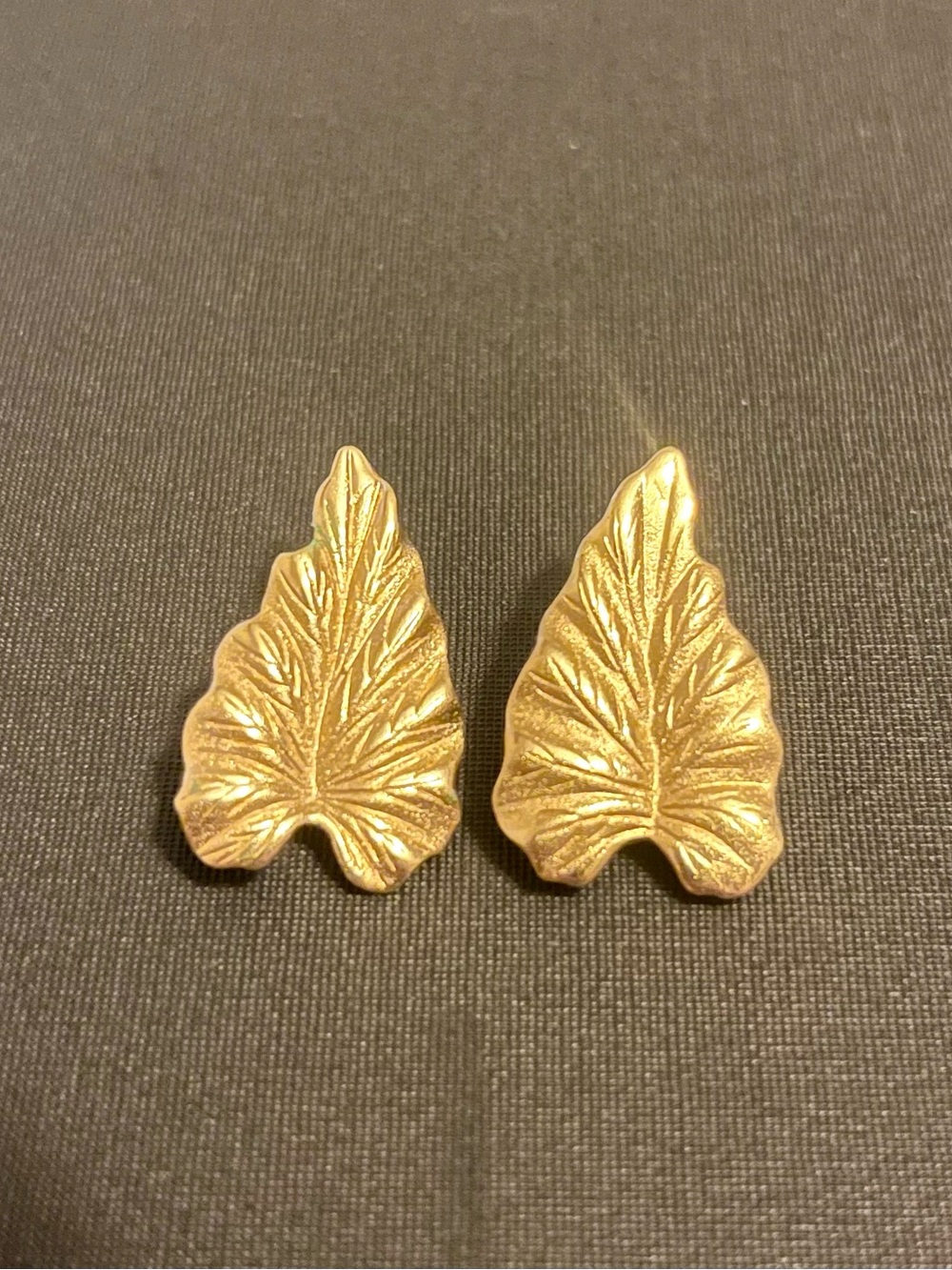 Monet Gold Leaf-Shaped Clip Earrings